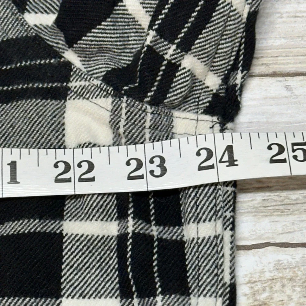 The North Face Mens Plaid Flannel Shirt Jacket Black‎ White XL